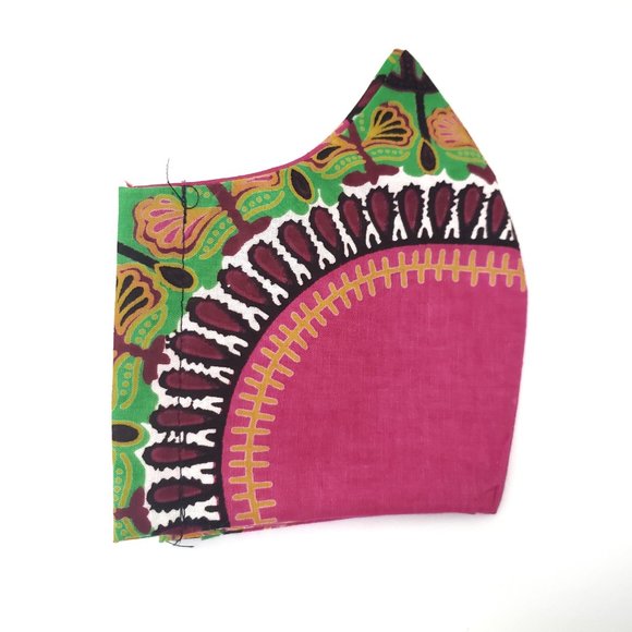 Cloth Face Mask 3 Layer Ankara Print FREE w BUNDLE - Picture 7 of 8